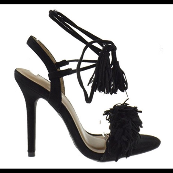4" High Stiletto Heel Fringe - Picture 2 of 4